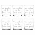 Simple Day Set 6 bicchieri acqua Non parlare con la bocca piena