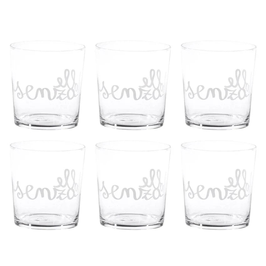 Simple Day Set 6 bicchieri acqua in vetro temperato Senza Bolle 35,5 cl