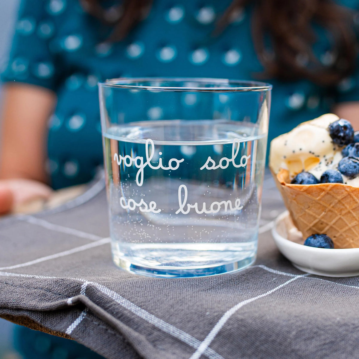 Simple Day Set 6 bicchieri acqua Voglio solo cose buone