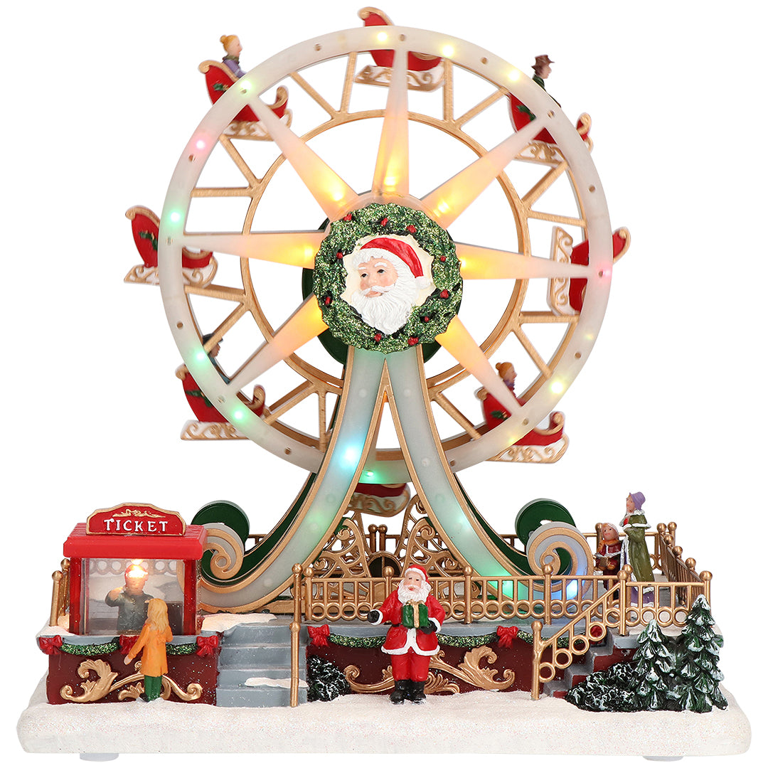 Big Ferris wheel animatedMulticolor-B/O-LED-28,4x17,6x30cm