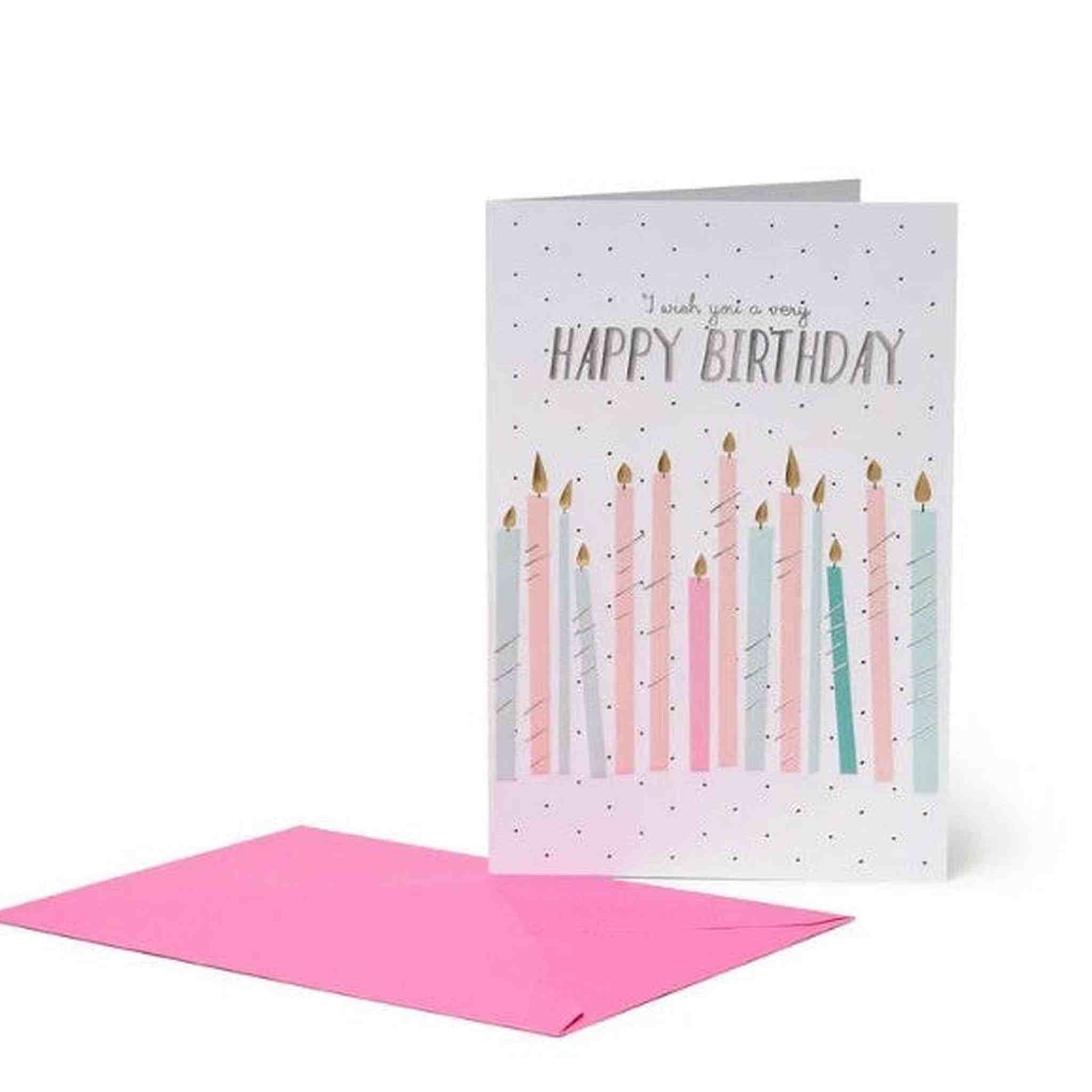 BIGLIETTO DI AUGURI 11,5x17 CANDLES