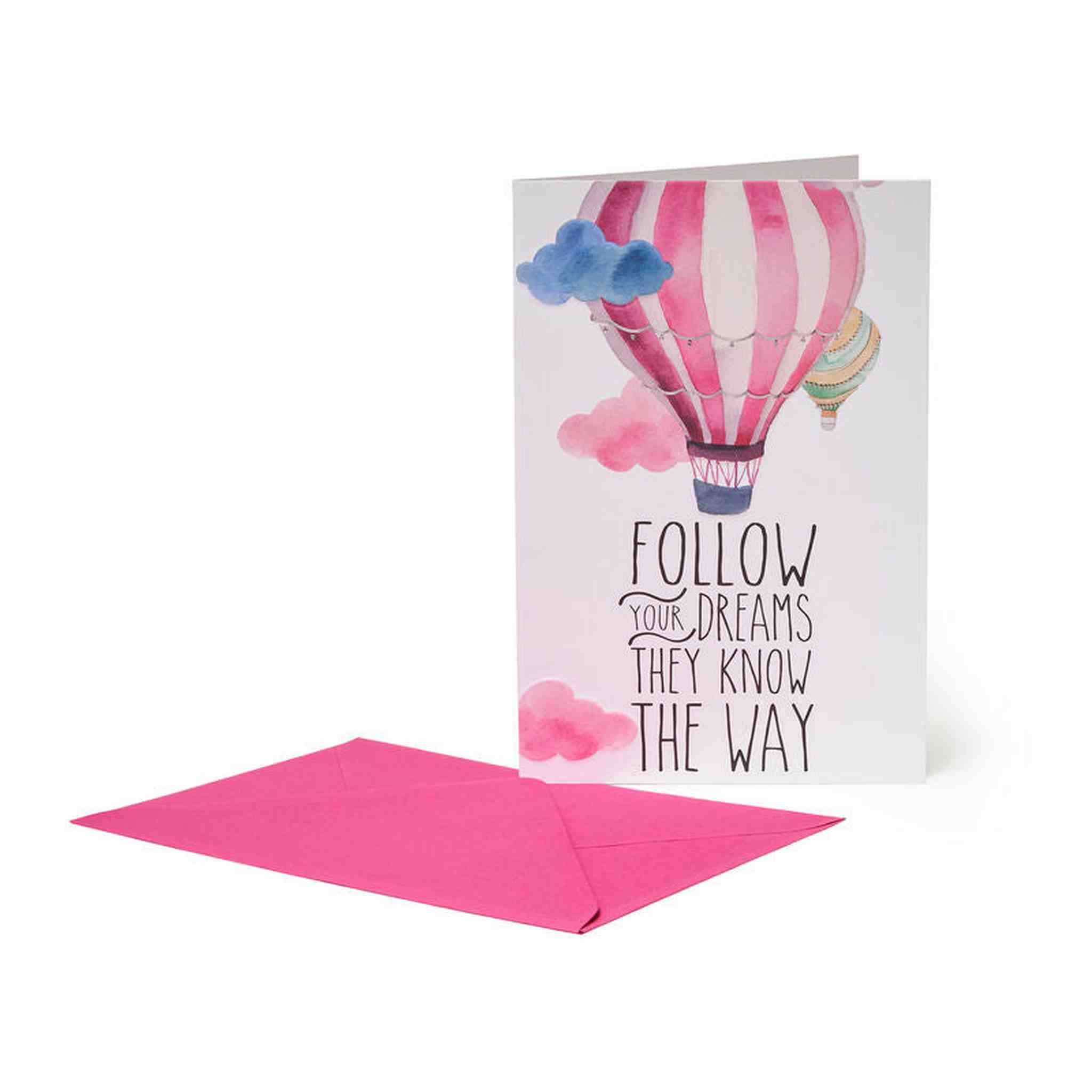 BIGLIETTO DI AUGURI 11,5x17 FOLLOW YOUR DREAMS