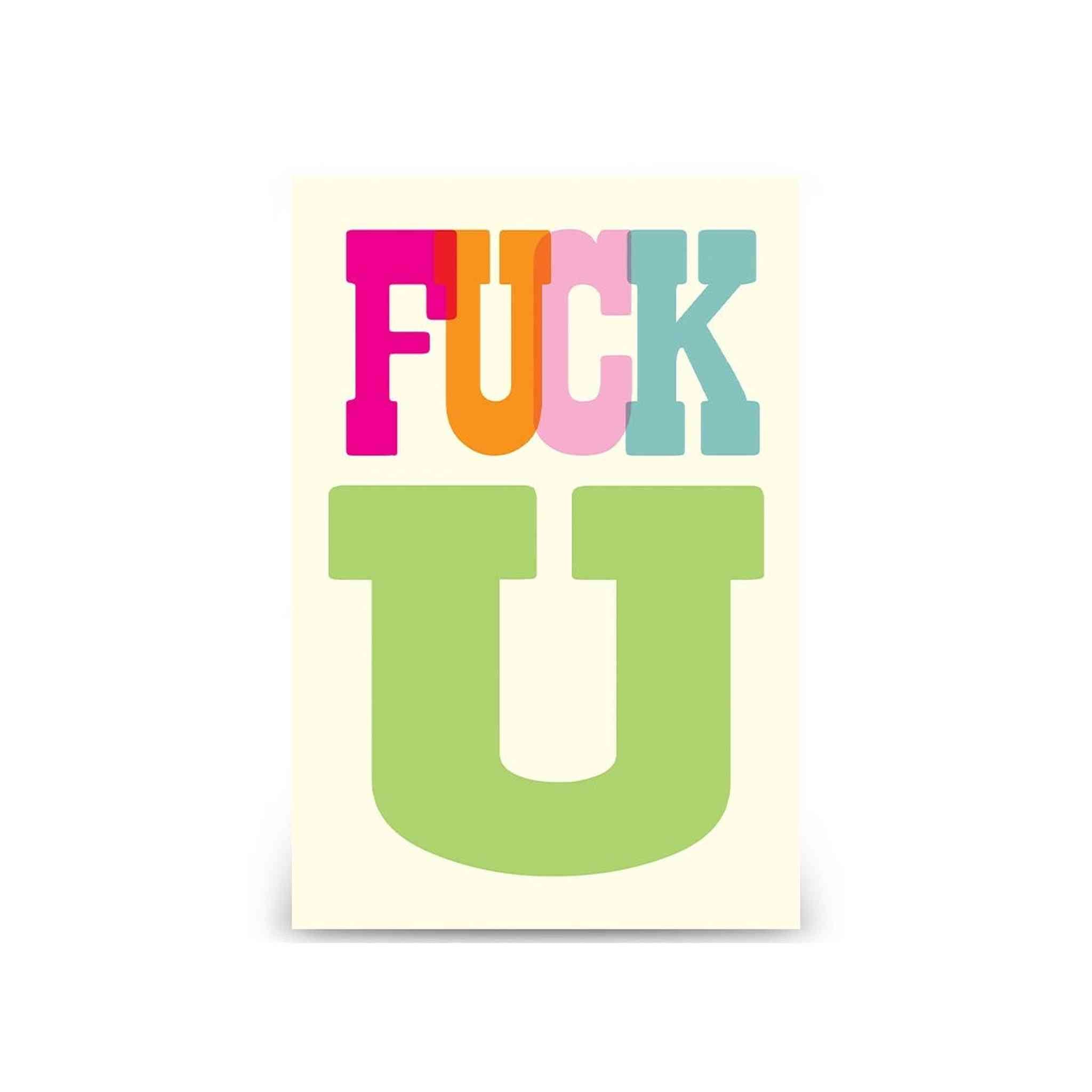 BIGLIETTO DI AUGURI 11,5x17 FUCK U