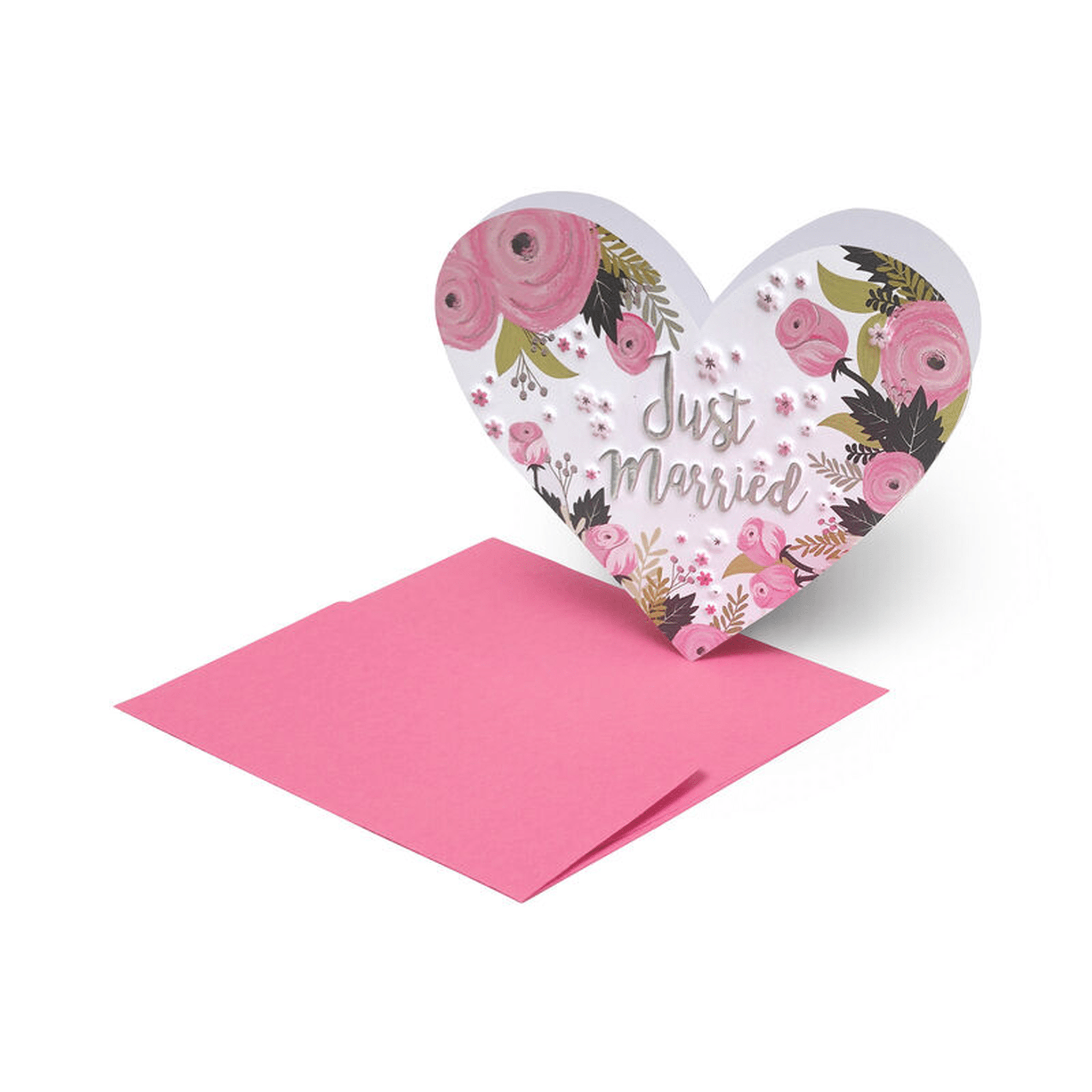 BIGLIETTO DI AUGURI 11,5x17 JUST MARRIED HEART