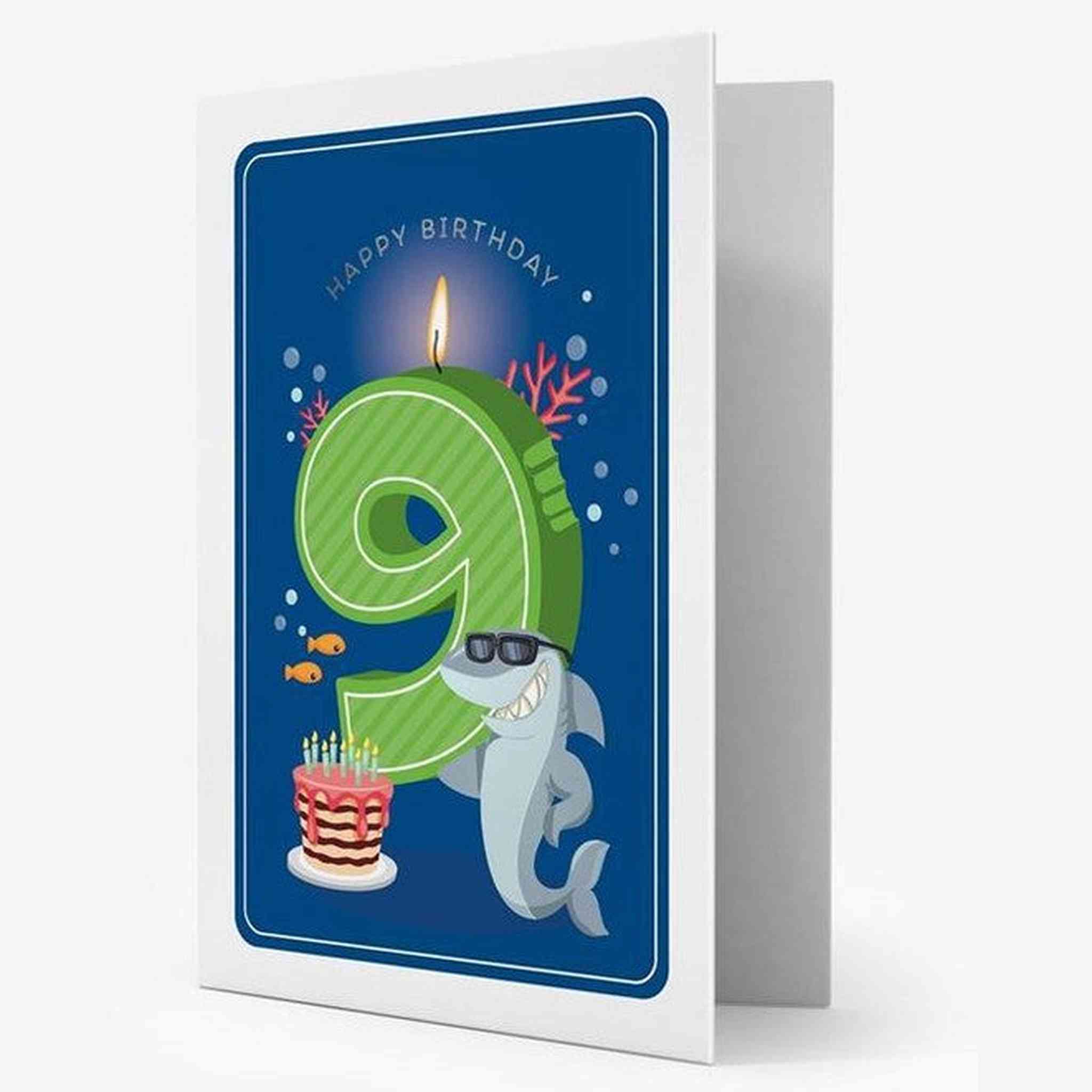 BIGLIETTO DI AUGURI 11,5x17 LITTLE BOYS - 9 ANNI
