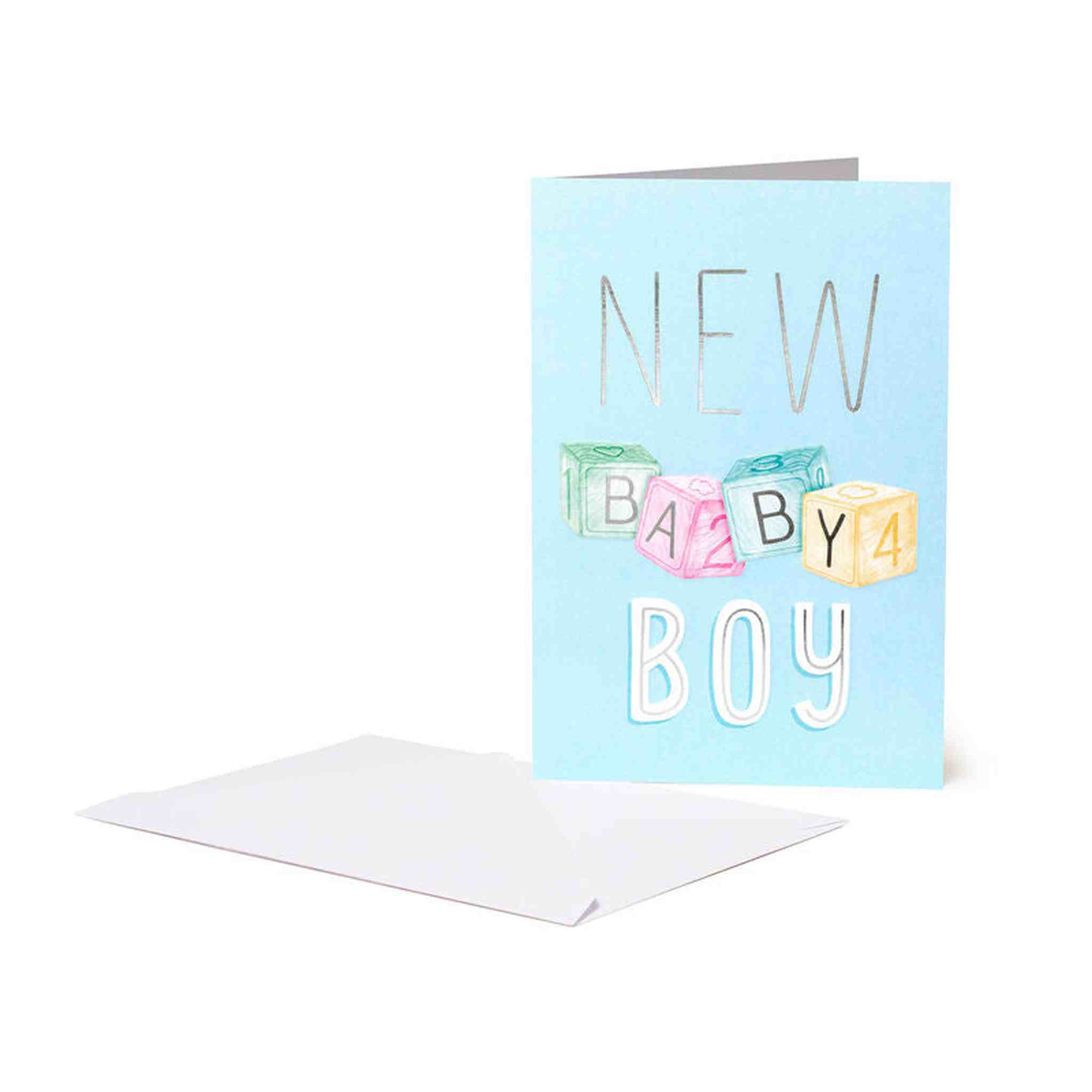 BIGLIETTO DI AUGURI 11,5x17 - NEW BABY BOY