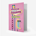 BIGLIETTO DI AUGURI 11,5x17 PENSIONE LEI
