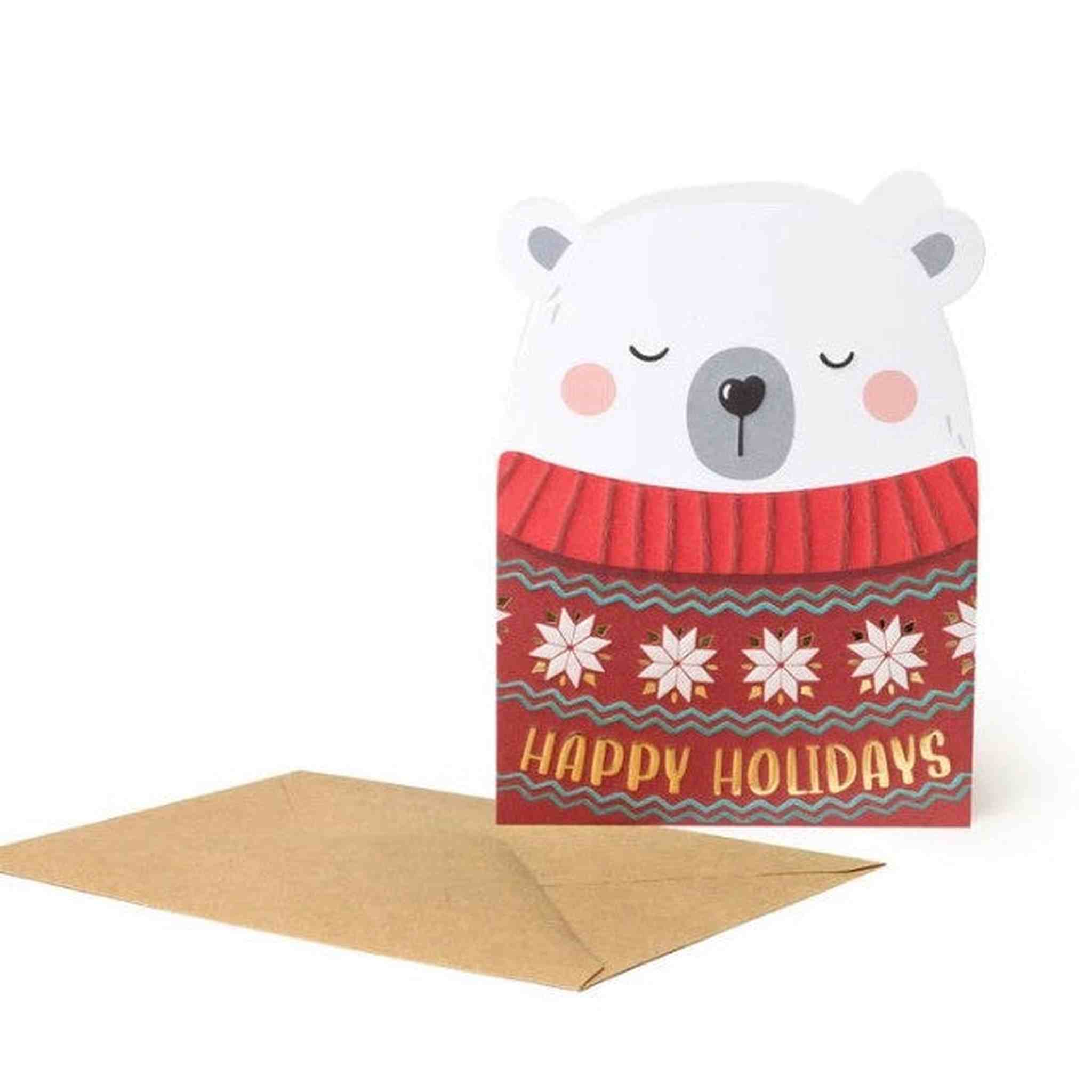 BIGLIETTO DI AUGURI 11,5x17 POLAR BEAR
