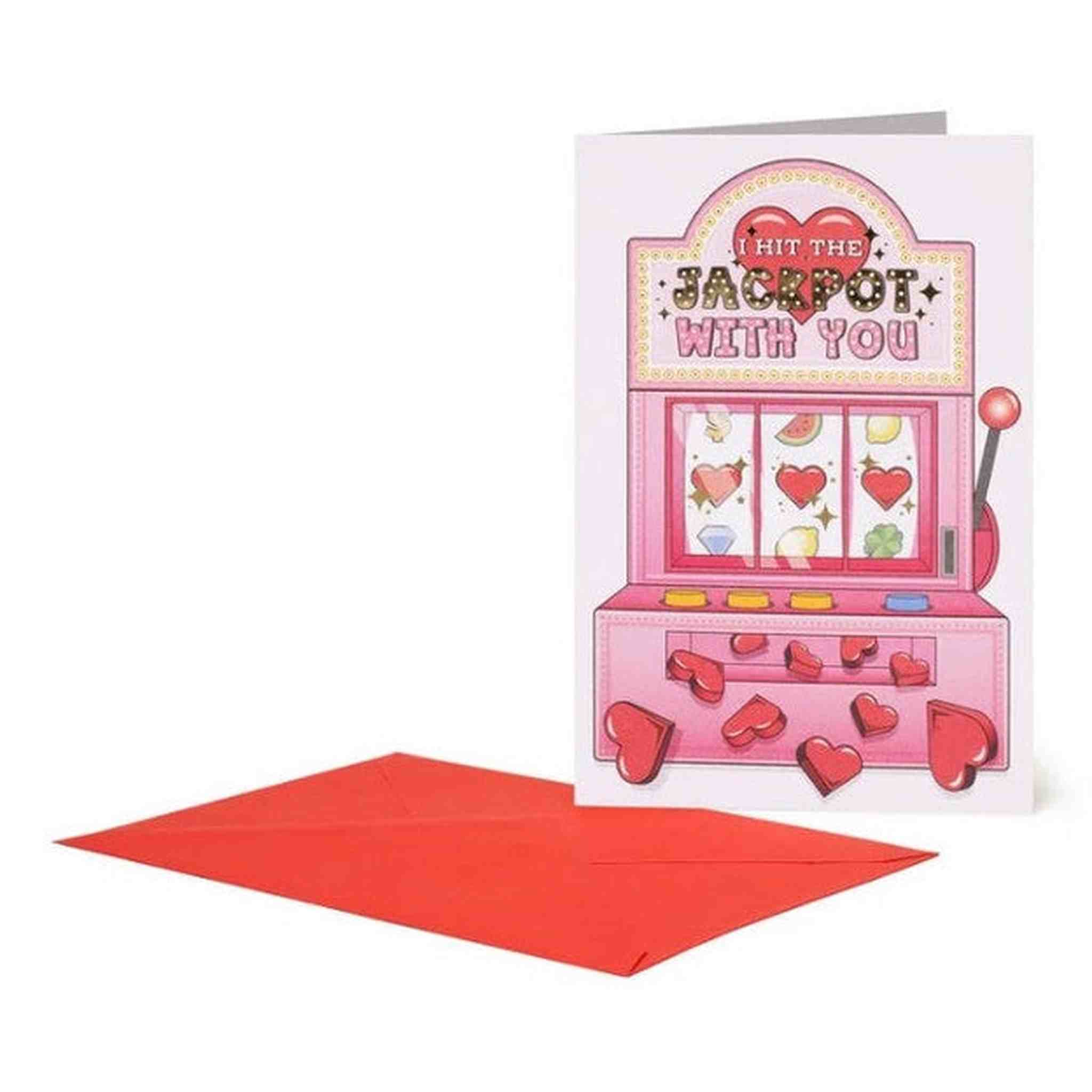 BIGLIETTO DI AUGURI 11,5x17 SLOT MACHINE