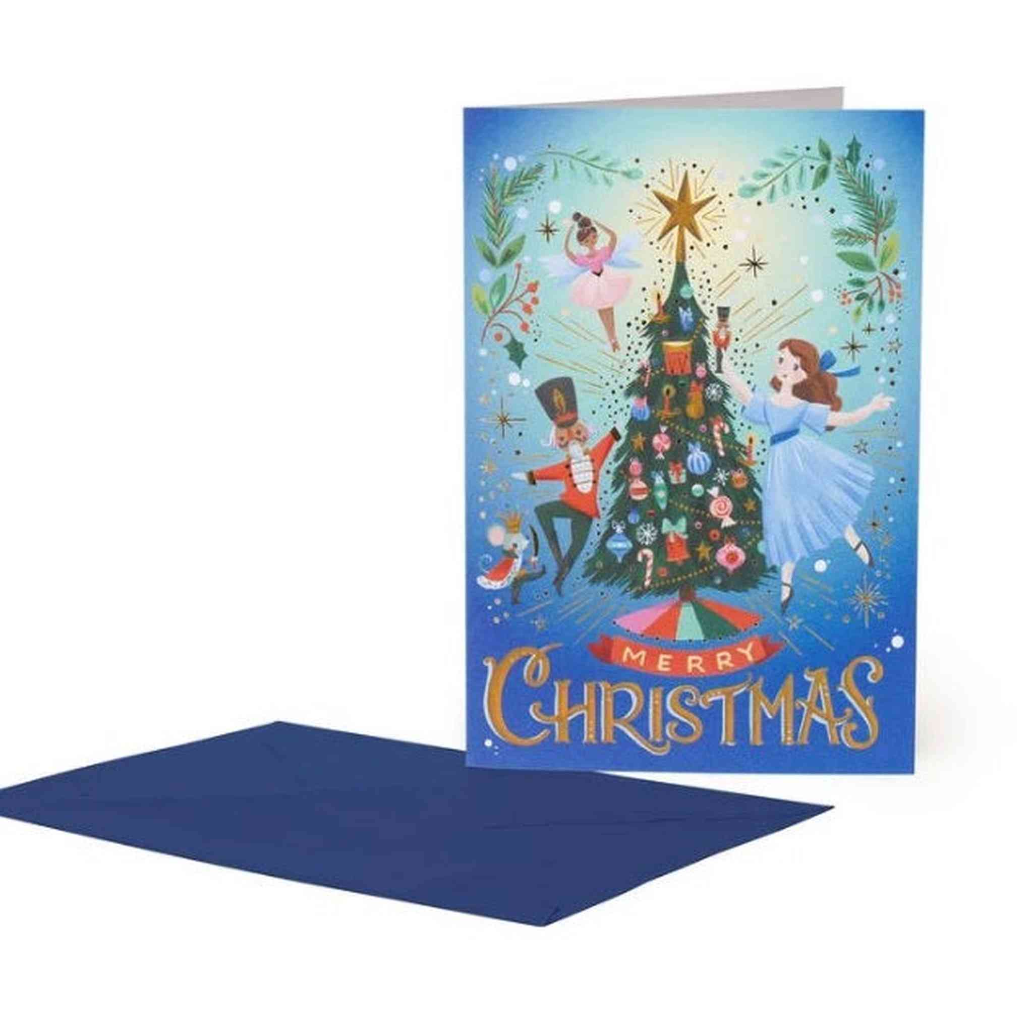 BIGLIETTO DI AUGURI 11,5x17 XMAS TREE