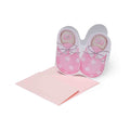 BIGLIETTO DI AUGURI 7x7 BABY SHOES GIRL