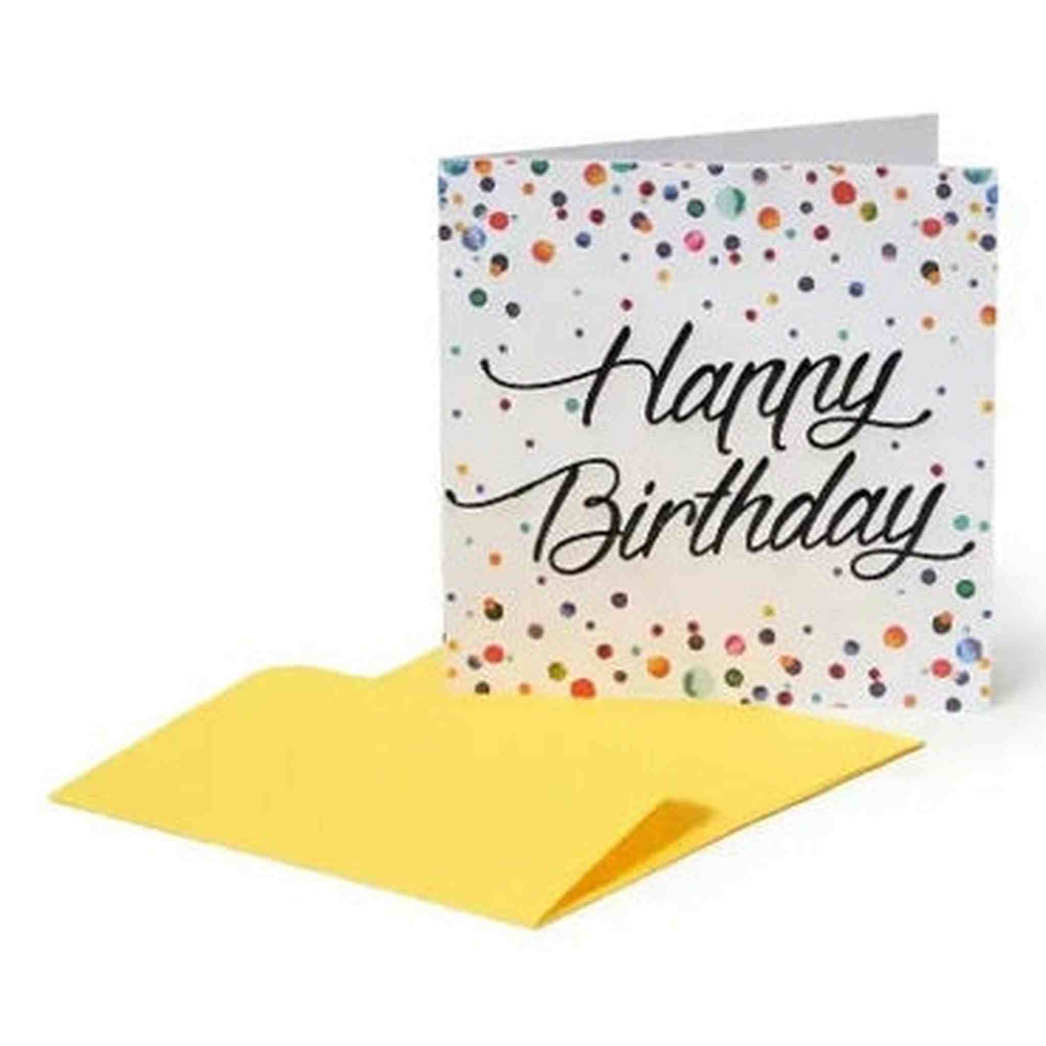 BIGLIETTO DI AUGURI 7x7 WATERCOLORS DOTS