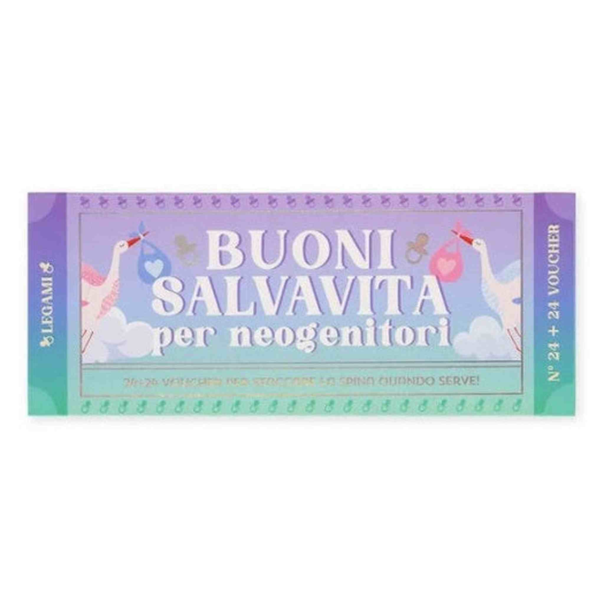 Blocchetto da 48 Vouchers per neogenitori - ITALIANO