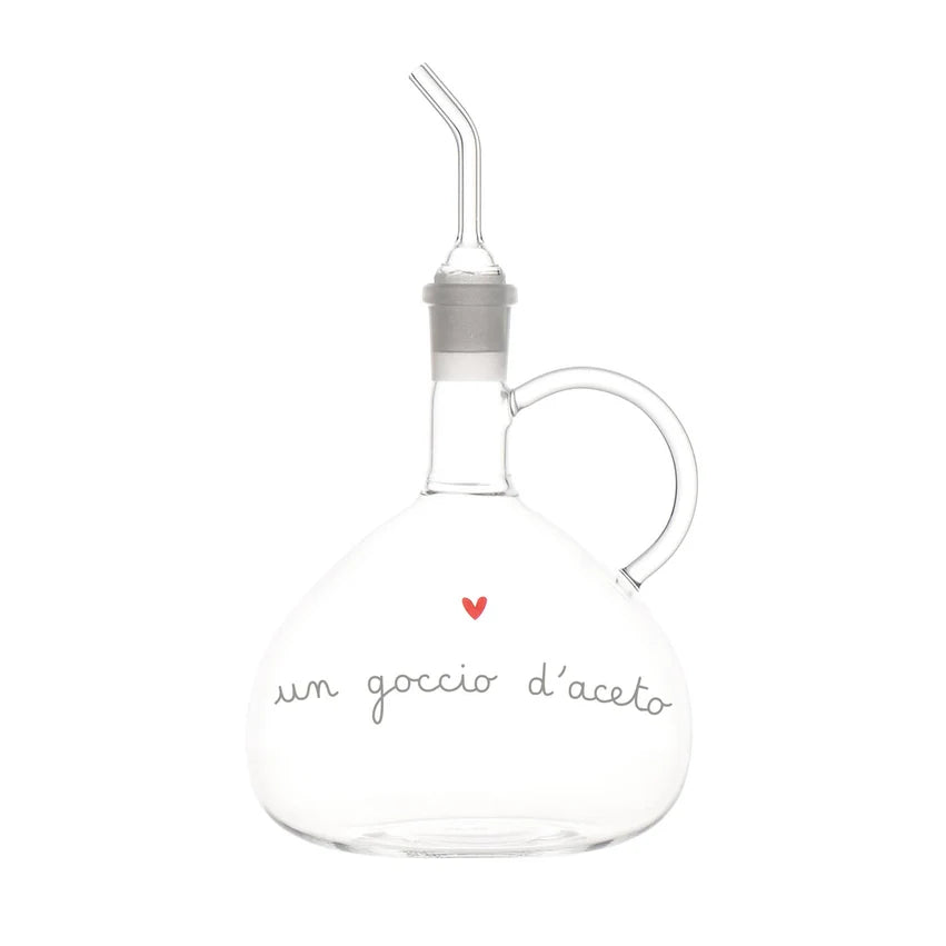 Simple Day Bottiglia per aceto in vetro borosilicato Un goccio d'aceto 610 ml