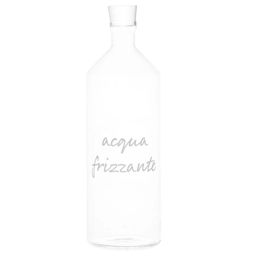 SIMPLE DAY - Bottiglia in vetro borosilicato – Decoro Acqua Frizzante 1,4 lt