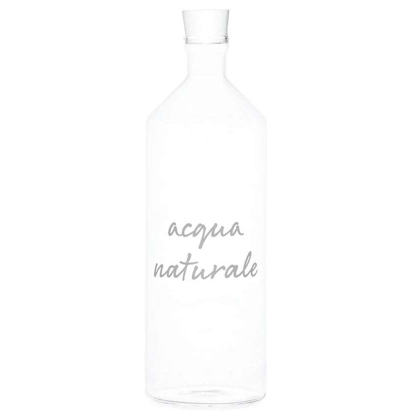 SIMPLE DAY - Bottiglia in Vetro Borosilicato – Decoro Acqua Naturale