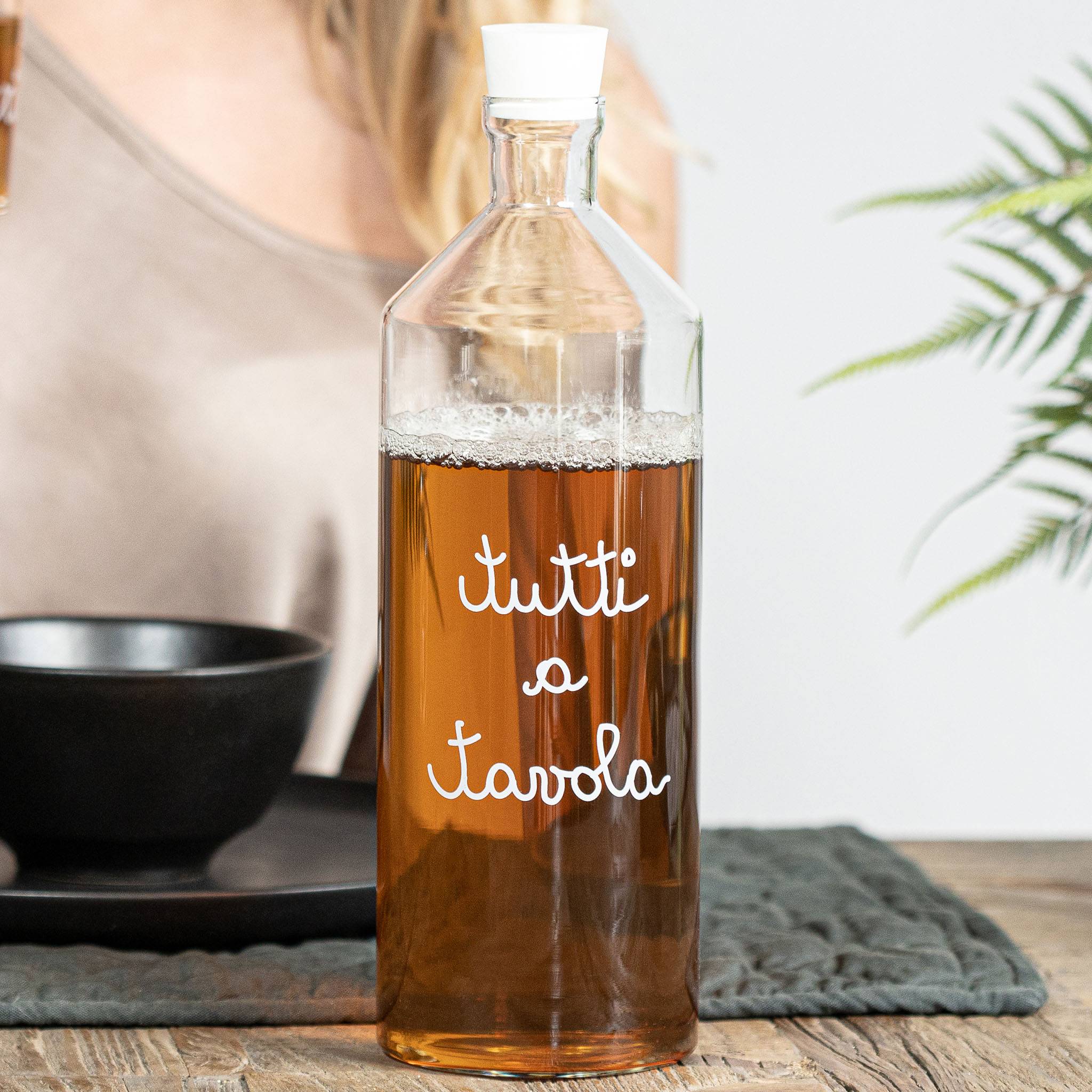 SIMPLE DAY - Bottiglia in Vetro Borosilicato – Decoro Tutti A Tavola