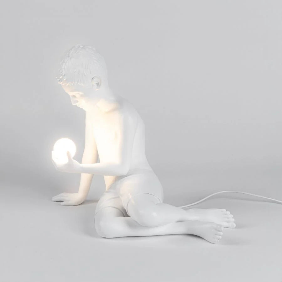 SELETTI - SCULTURA IN RESINA CON LUCE LED "INNER GLOW_S" BOY