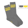 CALZINI "FUCKING MONDAY" GRIGIO/GIALLO