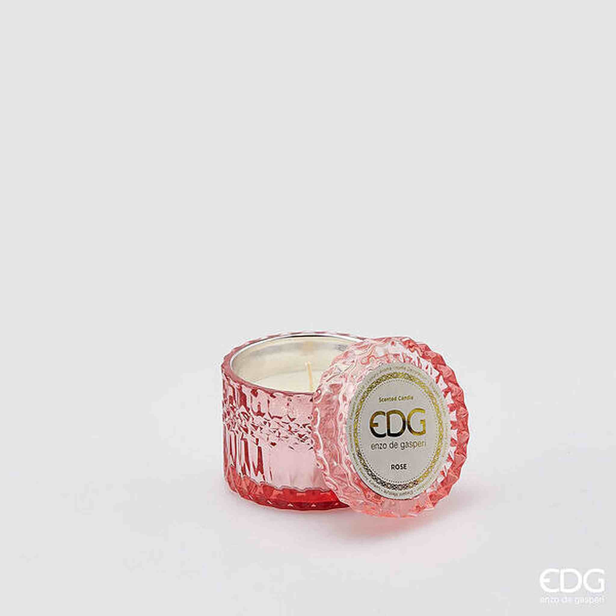 CANDELA CRYSTAL NEW  FRAGRANZA ROSE  H8,5 D9 C3