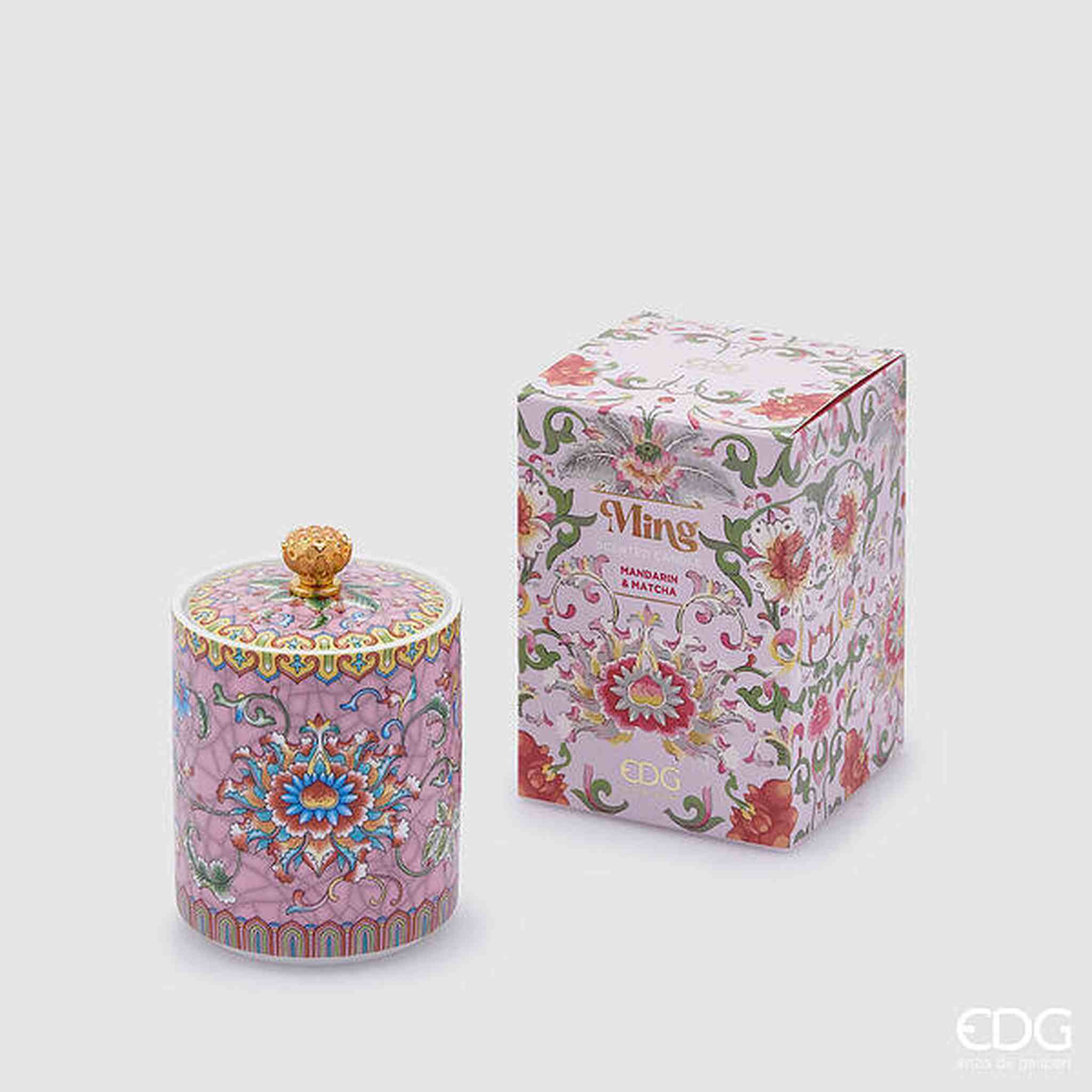 CANDELA MING CON PROFUMO MANDARINO E MATCHA  H.10 D.7 C4