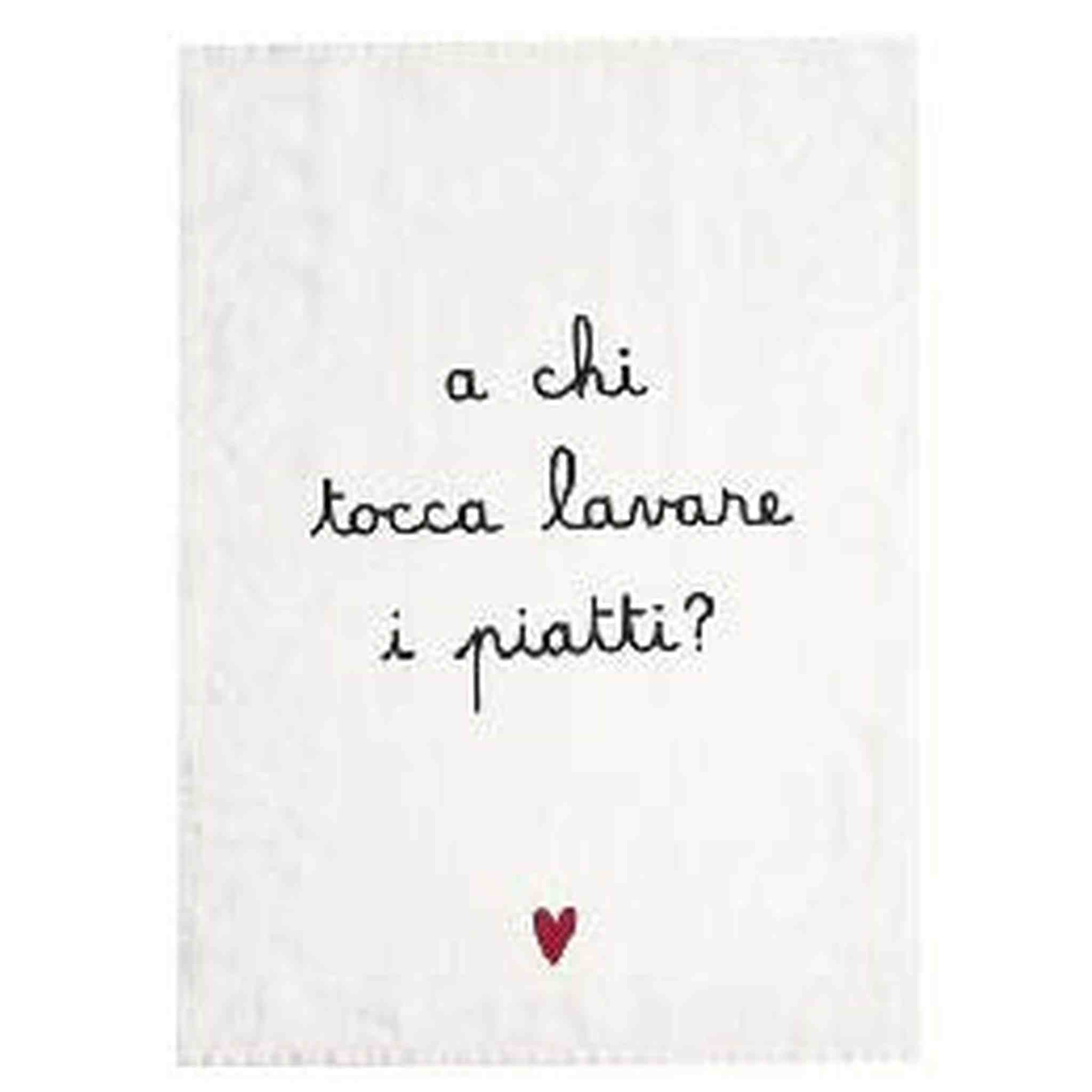 CANOVACCIO 50X70CM A CHI TOCCA LAVARE I PIATTI