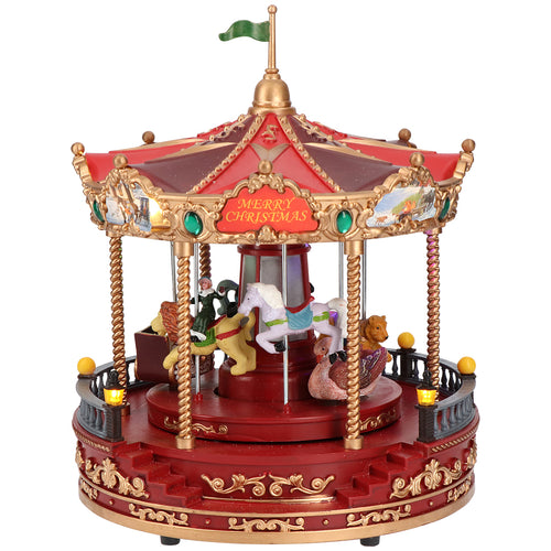 Carousel animatedMulticolor-Adapter-LED-23,5x23,5x27,9cm