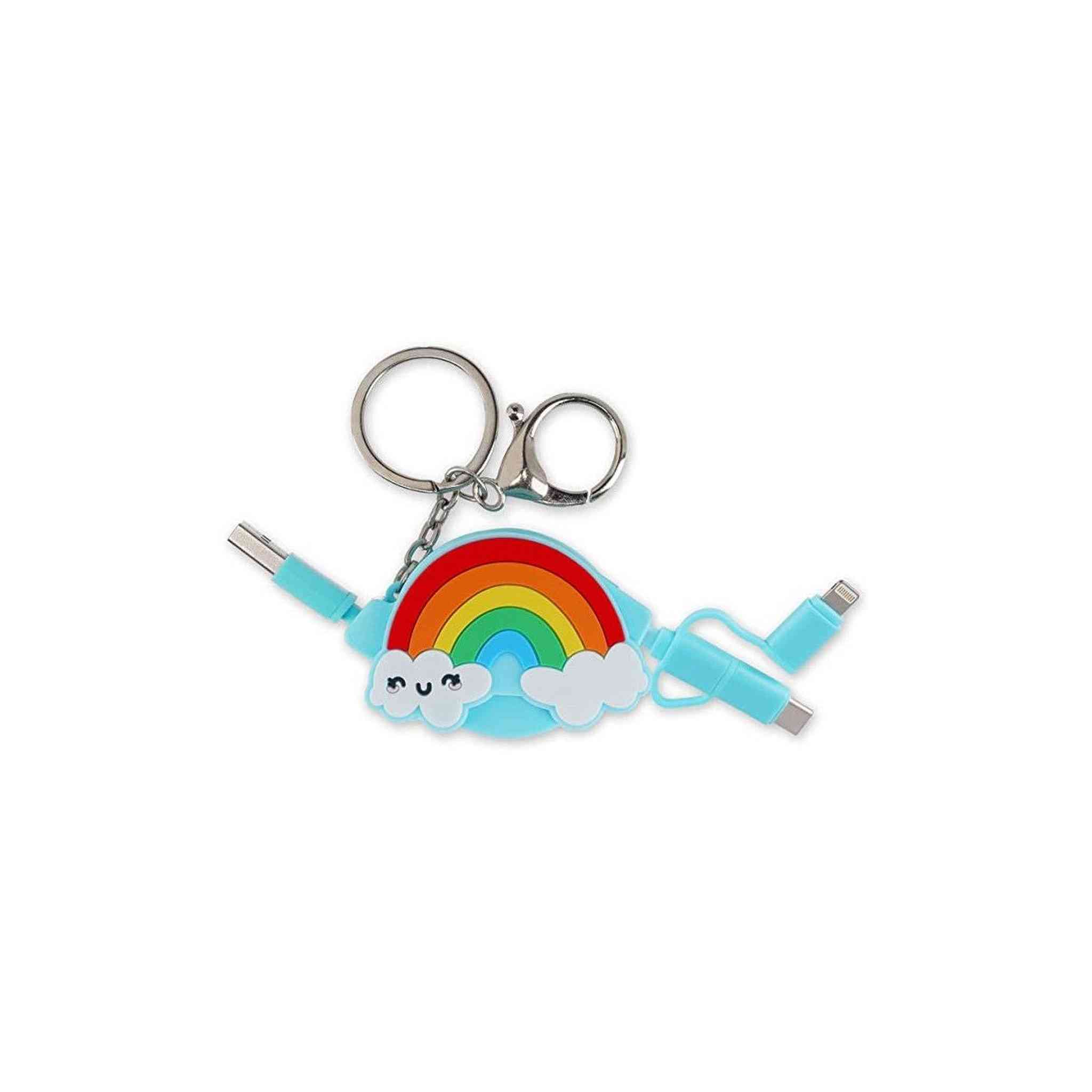Charge 'N Roll - Cavo di Ricarica Retrattile 3 in 1 - Rainbow
