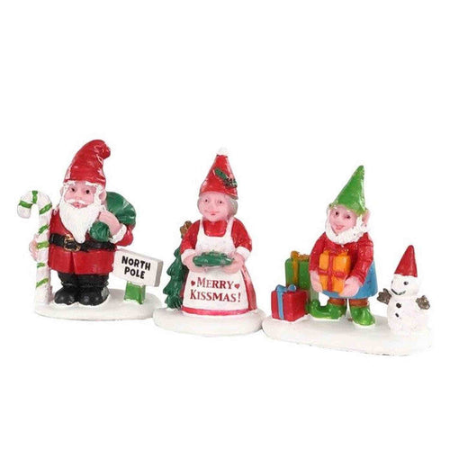 CHRISTMAS GARDEN GNOMES, SET OF 3 04739-AA