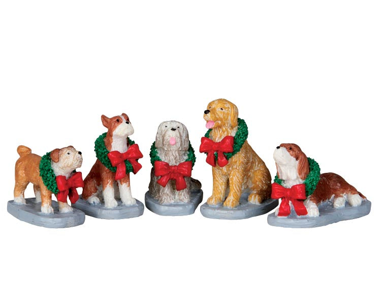CHRISTMAS POOCH, SET OF 5 32138-AA
