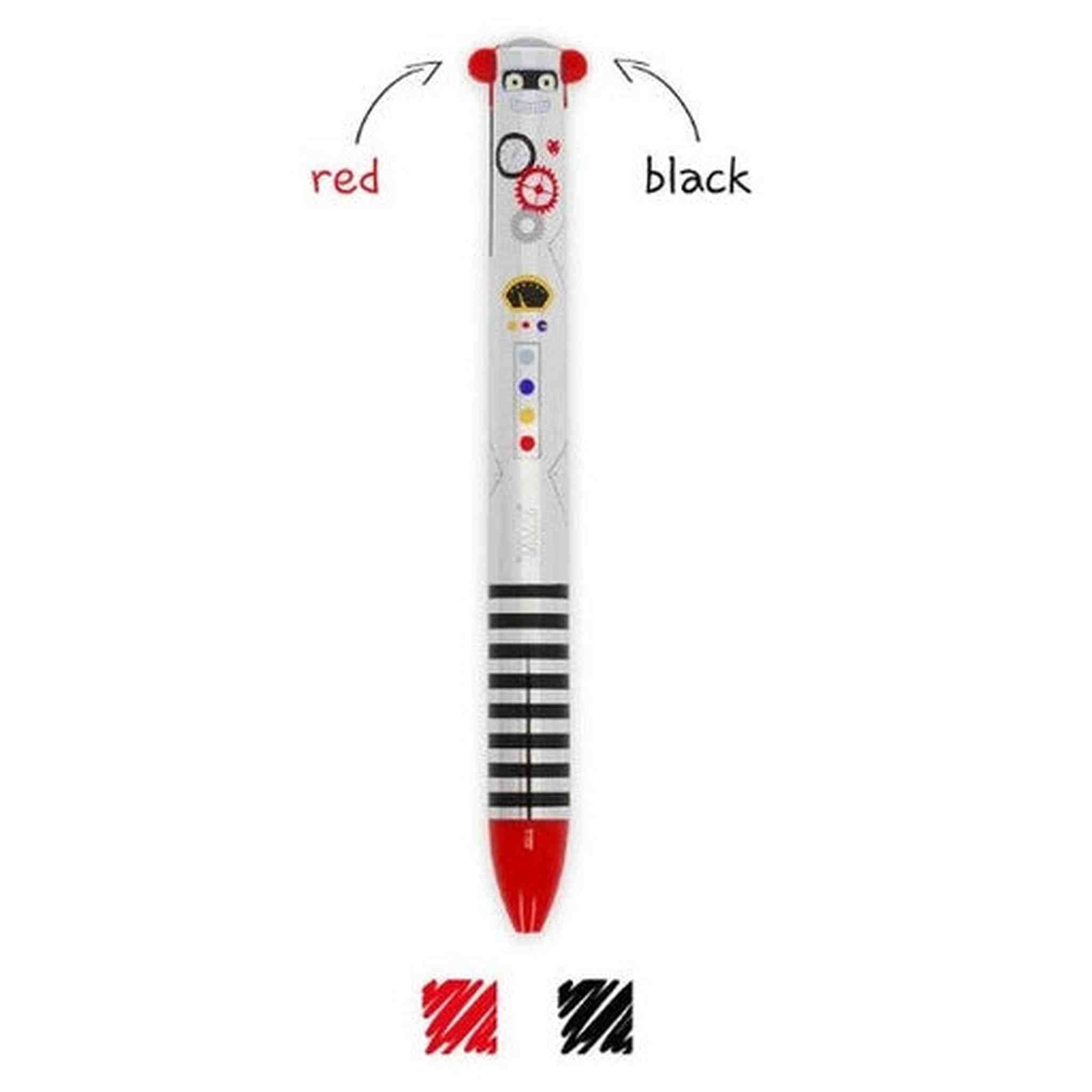 Click&Clack PENNA DUE COLORI - ROBOT