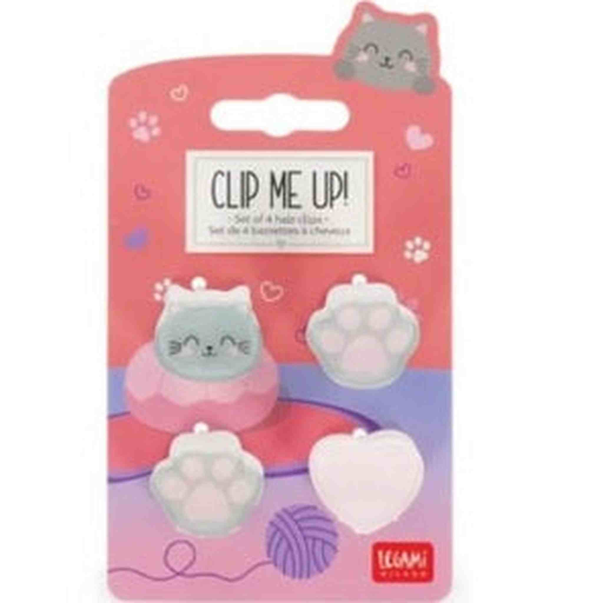CLIP ME UP! - SET DI 4 MINI FERMAGLI PER CAPELLI - GATTINO