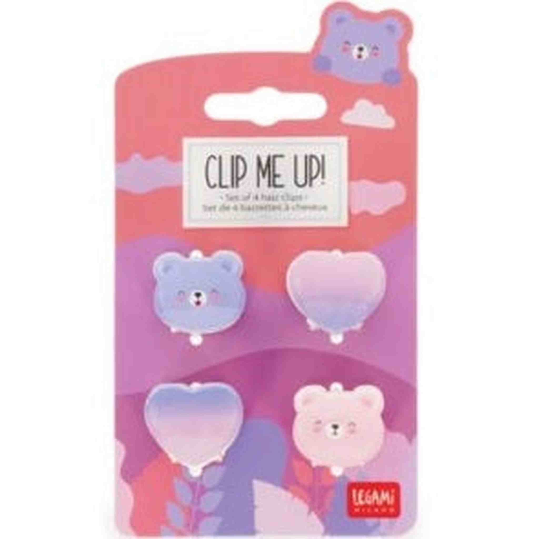 CLIP ME UP! - SET DI 4 MINI FERMAGLI PER CAPELLI - ORSETTO