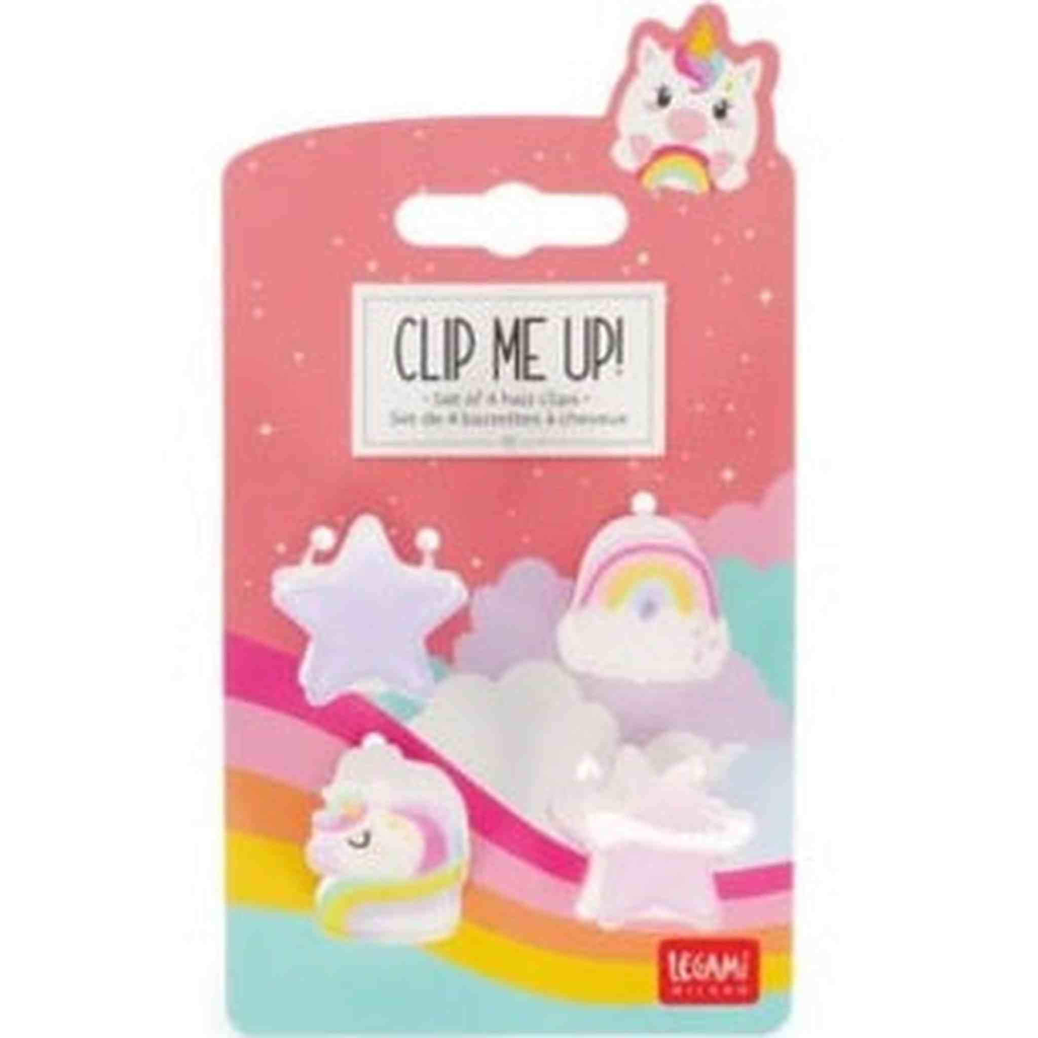 CLIP ME UP! - SET DI 4 MINI FERMAGLI PER CAPELLI -UNICORNO