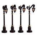 COLONIAL STREET LAMP, SET OF 4, B/O (4.5V) 54313-AQ
