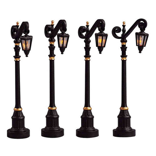 COLONIAL STREET LAMP, SET OF 4, B/O (4.5V) 54313-AQ