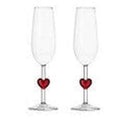 CUORE set 2 calici cuore rosso