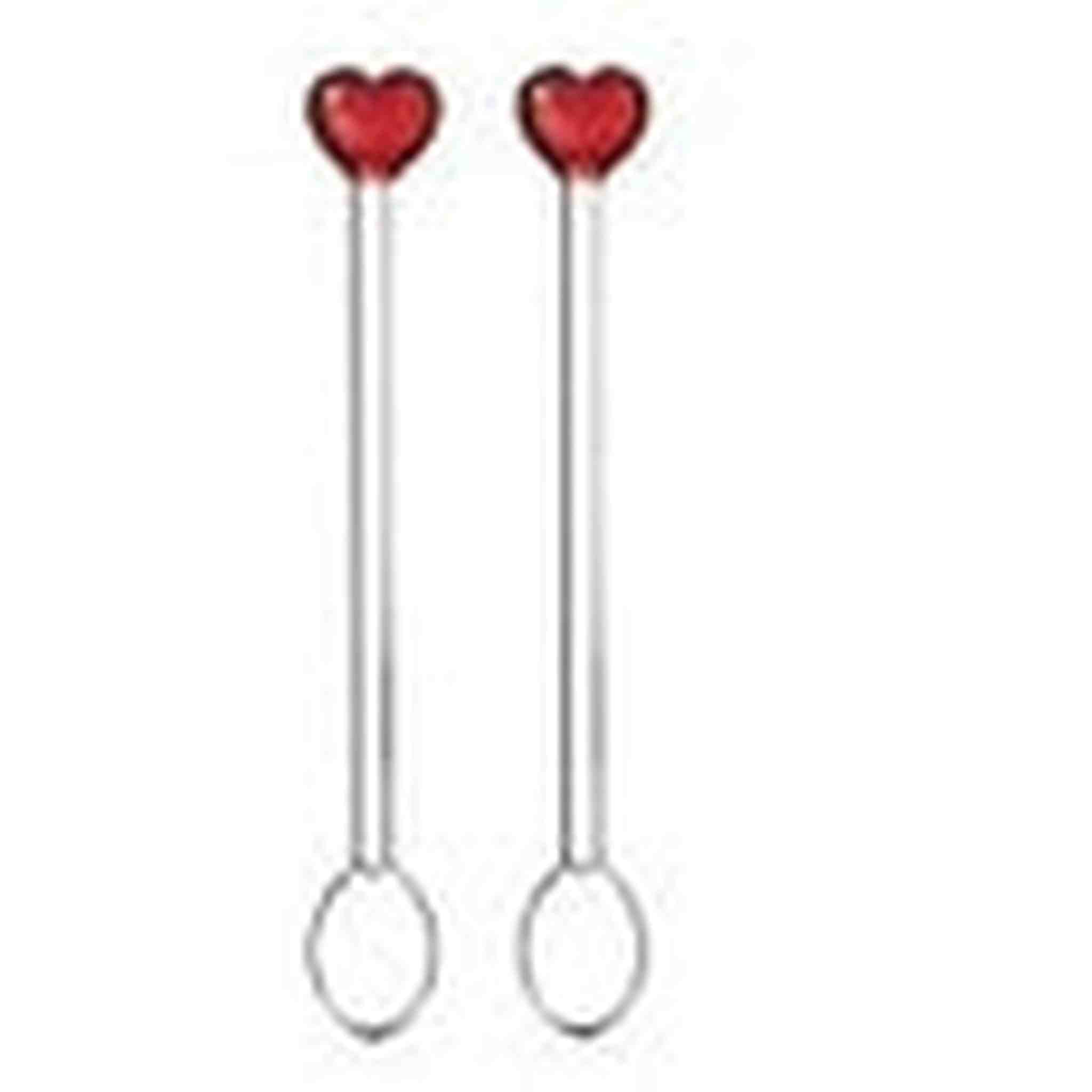 CUORE set 2 cucchiaini cuore rosso