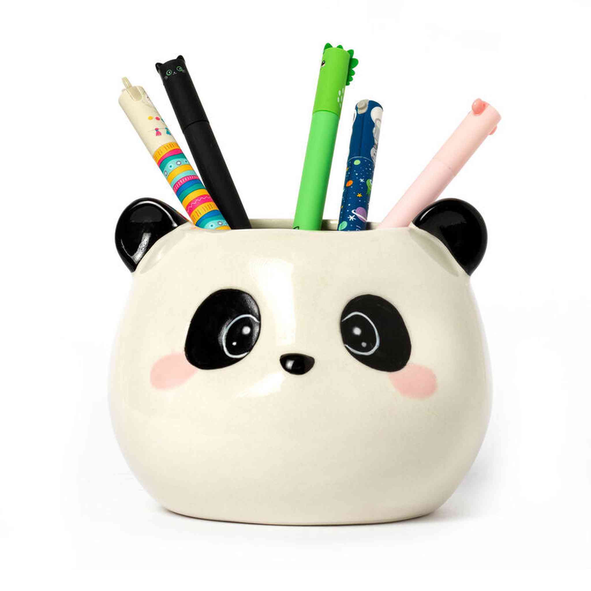Desk Friends-Portapenne in Ceramica - Panda