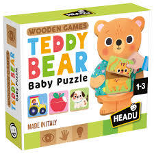 HEADU Teddy Bear Baby Puzzle in legno