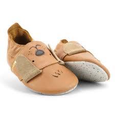 Bobux Soft Sole Little Pup Caramel – Babbucce in pelle con cagnolino
