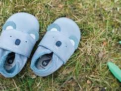 Bobux Soft Sole Koko Slate – Babbucce in pelle con koala