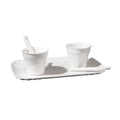 SELETTI - SET 2 BICCHIERE CAFFE'+2 PALETTINE+VASSOIO PORCELLANA