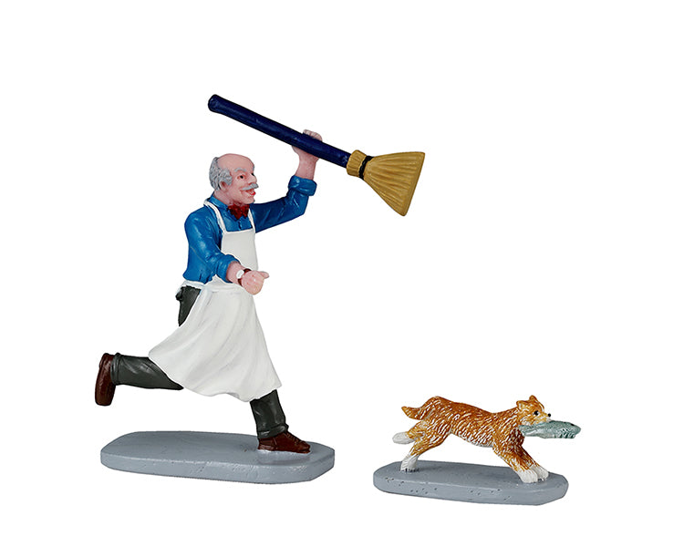 FELINE FISH THIEF, SET OF 2 42332-AA