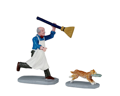 FELINE FISH THIEF, SET OF 2 42332-AA