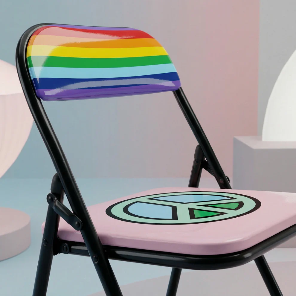Seletti SEDIA METALLO PIEGHEVOLE "STUDIO JOB-BLOW" PEACE