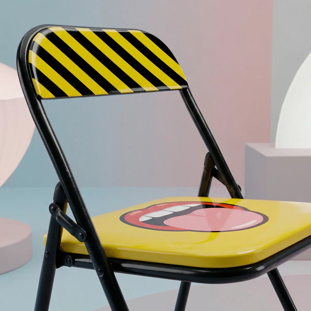 Seletti SEDIA METALLO PIEGHEVOLE "STUDIO JOB-BLOW"  TONGUE