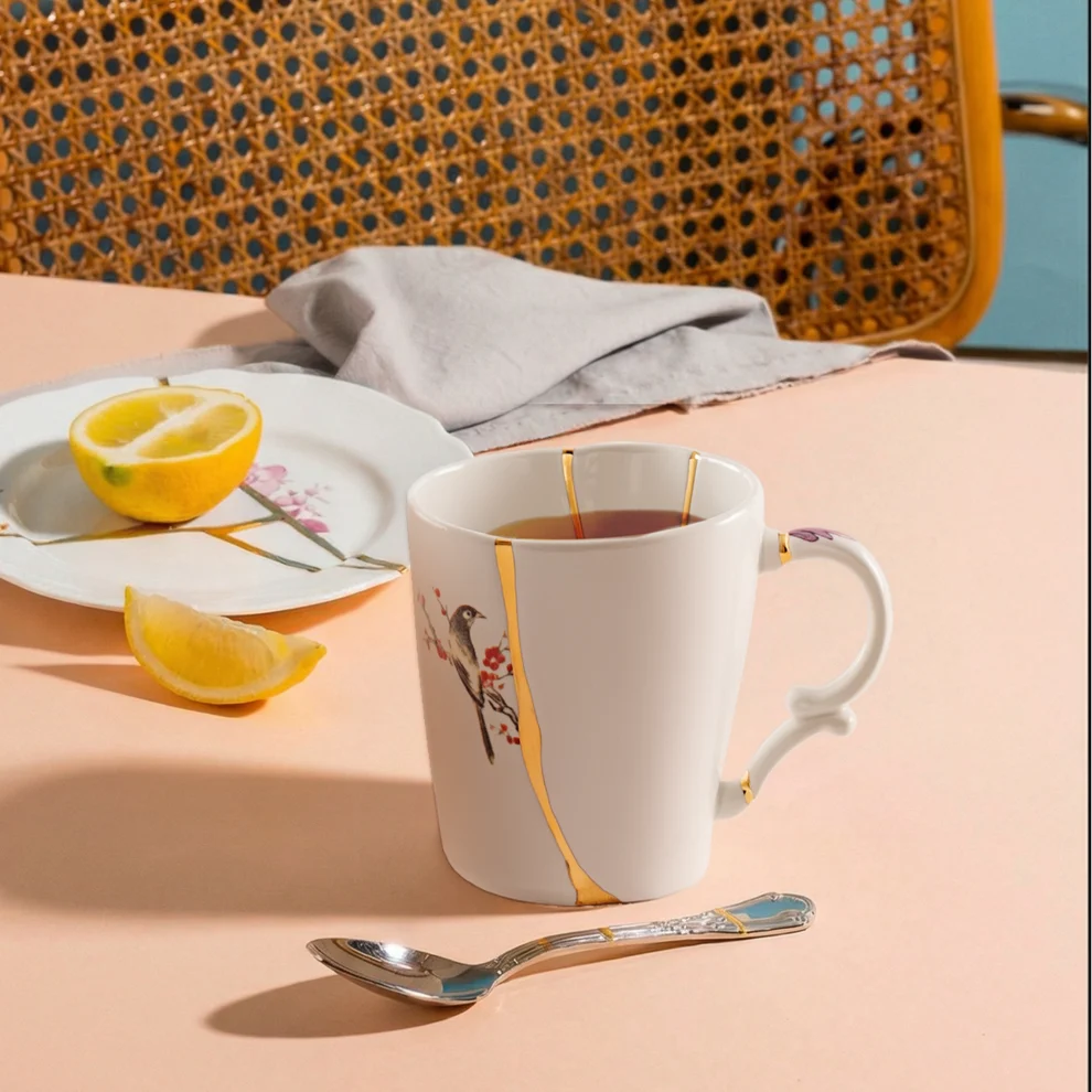 TAZZA MUG IN PORCELLANA Cm.8,5 h.9 "KINTSUGI-n'3"
