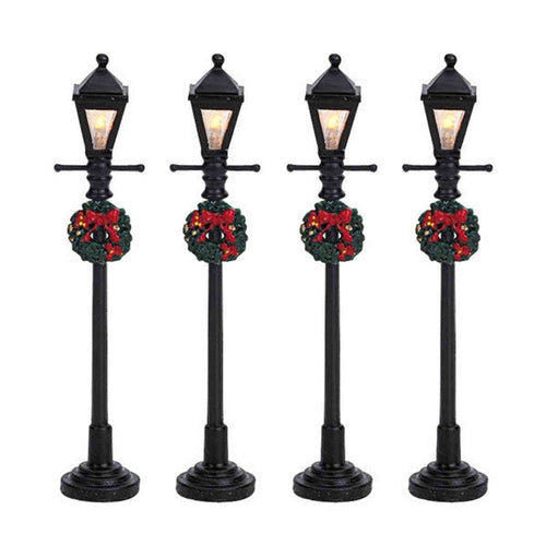GAS LANTERN STREET LAMP, SET OF 4, B/O (4.5V) 64498-AQ