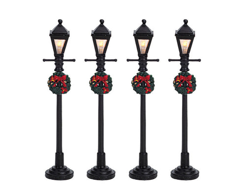 GAS LANTERN STREET LAMP, SET OF 4, B/O (4.5V) 64498-AQ
